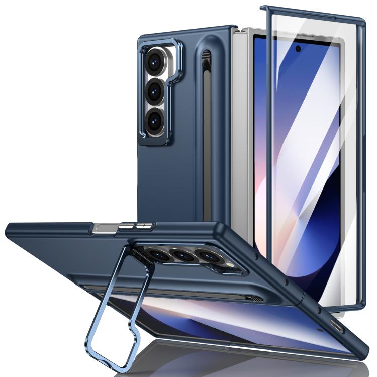 Custodia per telefono antiurto con supporto pieghevole per lente effetto pelle integrata, scomparto per penna e penna inclusa., For Galaxy Z Fold8 5G, For Galaxy Z Fold8 Ultra 5G, For Galaxy Z Fold7 5G, For Samsung Galaxy Z Fold6 5G