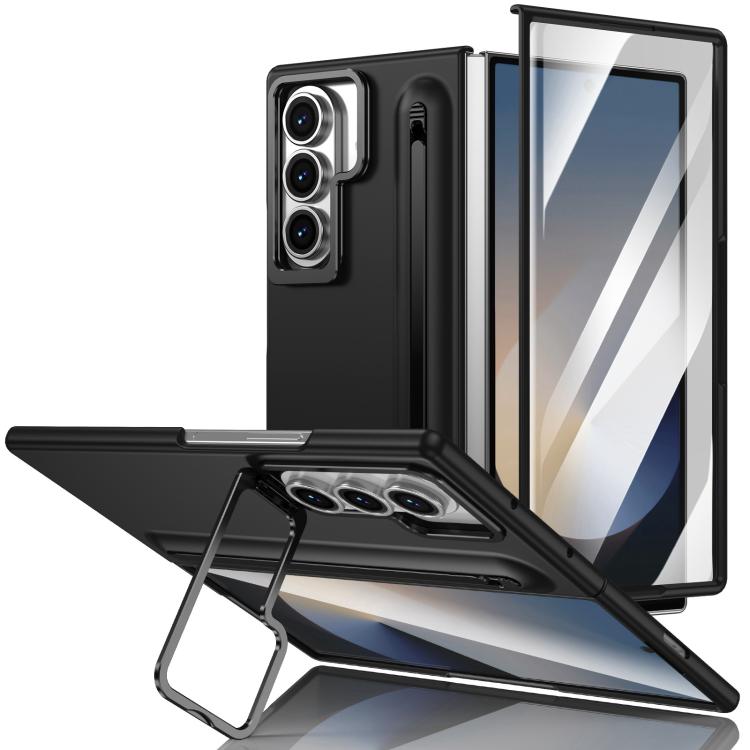Custodia per telefono antiurto con supporto pieghevole per lente effetto pelle integrata, scomparto per penna e penna inclusa., For Galaxy Z Fold8 5G, For Galaxy Z Fold8 Ultra 5G, For Galaxy Z Fold7 5G, For Samsung Galaxy Z Fold6 5G