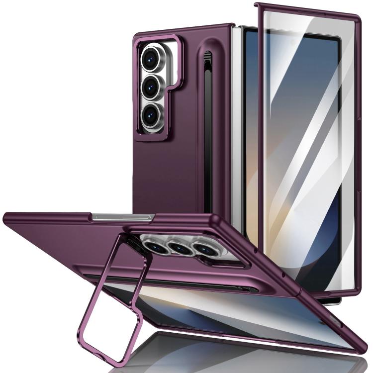 Custodia per telefono antiurto con supporto pieghevole per lente effetto pelle integrata, scomparto per penna e penna inclusa., For Galaxy Z Fold8 5G, For Galaxy Z Fold8 Ultra 5G, For Galaxy Z Fold7 5G, For Samsung Galaxy Z Fold6 5G