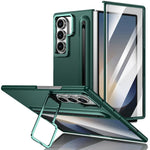 Custodia per telefono antiurto con supporto pieghevole per lente effetto pelle integrata, scomparto per penna e penna inclusa., For Galaxy Z Fold8 5G, For Galaxy Z Fold8 Ultra 5G, For Galaxy Z Fold7 5G, For Samsung Galaxy Z Fold6 5G