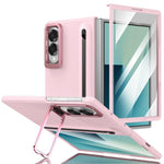 Custodia per telefono antiurto con supporto pieghevole per lente effetto pelle integrata, scomparto per penna e penna inclusa., For Galaxy Z Fold8 5G, For Galaxy Z Fold8 Ultra 5G, For Galaxy Z Fold7 5G, For Samsung Galaxy Z Fold6 5G