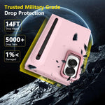 Custodia per telefono antiurto con supporto pieghevole per lente effetto pelle integrata, scomparto per penna e penna inclusa., For Galaxy Z Fold8 5G, For Galaxy Z Fold8 Ultra 5G, For Galaxy Z Fold7 5G, For Samsung Galaxy Z Fold6 5G