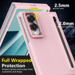 Custodia per telefono antiurto con supporto pieghevole per lente effetto pelle integrata, scomparto per penna e penna inclusa., For Galaxy Z Fold8 5G, For Galaxy Z Fold8 Ultra 5G, For Galaxy Z Fold7 5G, For Samsung Galaxy Z Fold6 5G