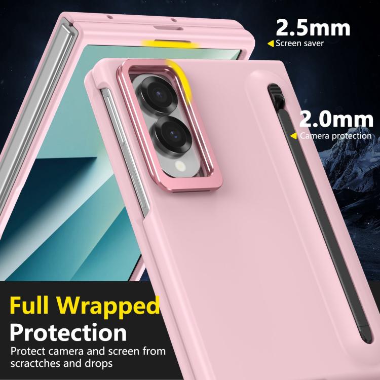 Custodia per telefono antiurto con supporto pieghevole per lente effetto pelle integrata, scomparto per penna e penna inclusa., For Galaxy Z Fold8 5G, For Galaxy Z Fold8 Ultra 5G, For Galaxy Z Fold7 5G, For Samsung Galaxy Z Fold6 5G