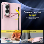 Custodia per telefono antiurto con supporto pieghevole per lente effetto pelle integrata, scomparto per penna e penna inclusa., For Galaxy Z Fold8 5G, For Galaxy Z Fold8 Ultra 5G, For Galaxy Z Fold7 5G, For Samsung Galaxy Z Fold6 5G