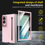 Custodia per telefono antiurto con supporto pieghevole per lente effetto pelle integrata, scomparto per penna e penna inclusa., For Galaxy Z Fold8 5G, For Galaxy Z Fold8 Ultra 5G, For Galaxy Z Fold7 5G, For Samsung Galaxy Z Fold6 5G