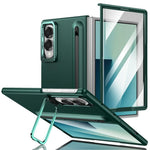 Custodia per telefono antiurto con supporto pieghevole per lente effetto pelle integrata, scomparto per penna e penna inclusa., For Galaxy Z Fold8 5G, For Galaxy Z Fold8 Ultra 5G, For Galaxy Z Fold7 5G, For Samsung Galaxy Z Fold6 5G