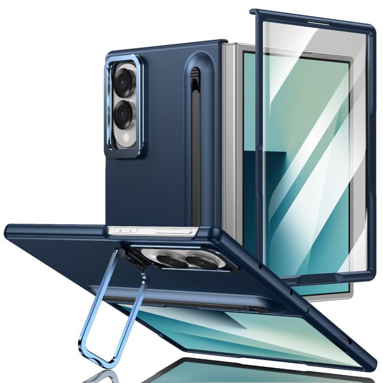 Custodia per telefono antiurto con supporto pieghevole per lente effetto pelle integrata, scomparto per penna e penna inclusa., For Galaxy Z Fold8 5G, For Galaxy Z Fold8 Ultra 5G, For Galaxy Z Fold7 5G, For Samsung Galaxy Z Fold6 5G