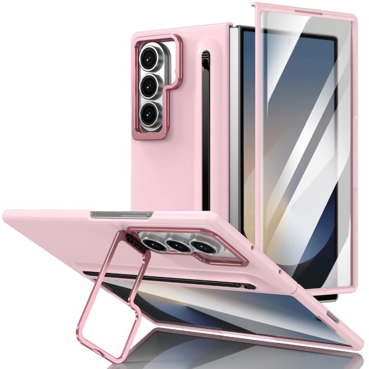 Custodia per telefono antiurto con supporto pieghevole per lente effetto pelle integrata, scomparto per penna e penna inclusa., For Galaxy Z Fold8 5G, For Galaxy Z Fold8 Ultra 5G, For Galaxy Z Fold7 5G, For Samsung Galaxy Z Fold6 5G