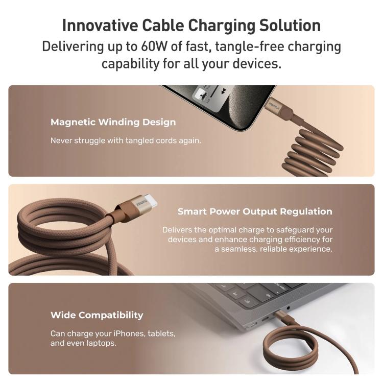 Cavo USB-C magnetico 60W 1m Momax Mag.Link