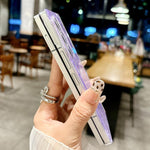 Custodia per telefono con texture a guscio perlato ad asse magnetico, For Samsung Galaxy Z Fold5 5G, For Samsung Galaxy Z Fold4 5G