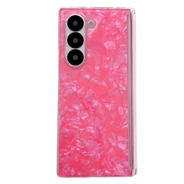 Custodia per telefono con texture a guscio perlato ad asse magnetico, For Samsung Galaxy Z Fold5 5G, For Samsung Galaxy Z Fold4 5G