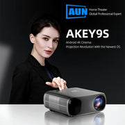 AUN AKEY9S Proiettore intelligente con display autofocus WIFI e risoluzione 1080P 1000ANSI, US Plug, UK Plug, AU Plug, EU Plug