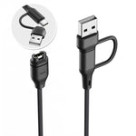 Cavo di ricarica per smartwatch xDfind 2 in 1 con porte Type-C e USB-A, lunghezza: 1 m, For Garmin Fenix 8 / 7X / 6S Pro