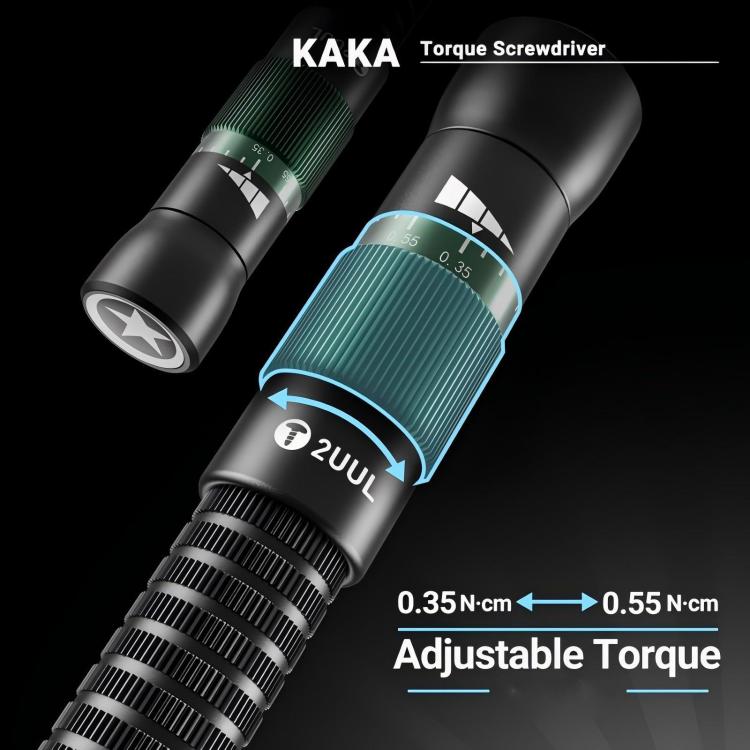 2UUL KAKA Avvitatore magnetico a coppia regolabile, Tri-Point 0.6, Philips 1.2, Pentalobe 0.8