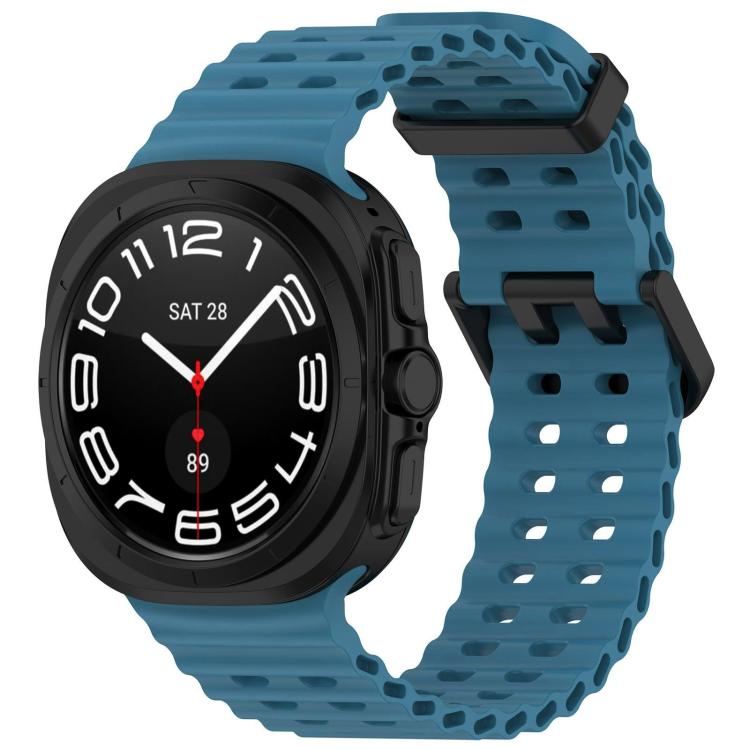 Cinturino per orologio in silicone con doppia fibbia Ocean Hole xDfind, For Samsung Galaxy Watch Ultra 47mm / Ultra 2025