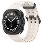 Cinturino per orologio in silicone con doppia fibbia Ocean Hole xDfind, For Samsung Galaxy Watch Ultra 47mm / Ultra 2025