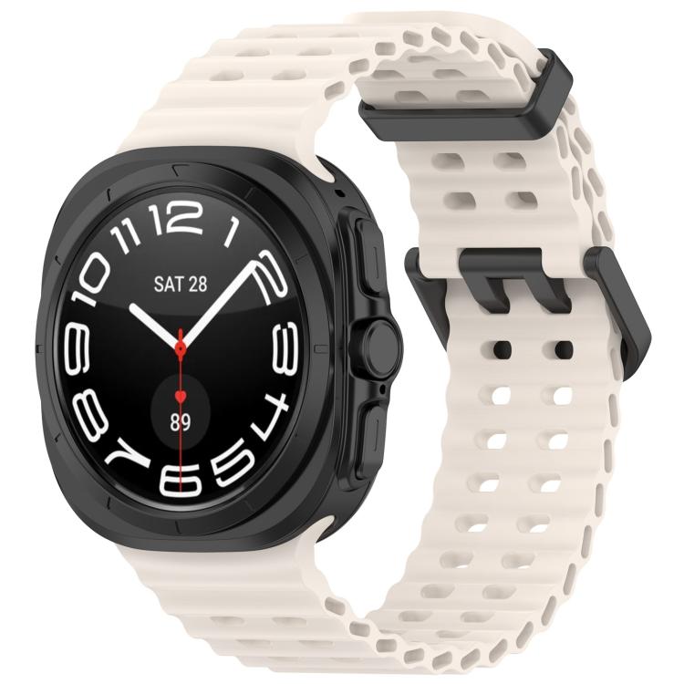 Cinturino per orologio in silicone con doppia fibbia Ocean Hole xDfind, For Samsung Galaxy Watch Ultra 47mm / Ultra 2025