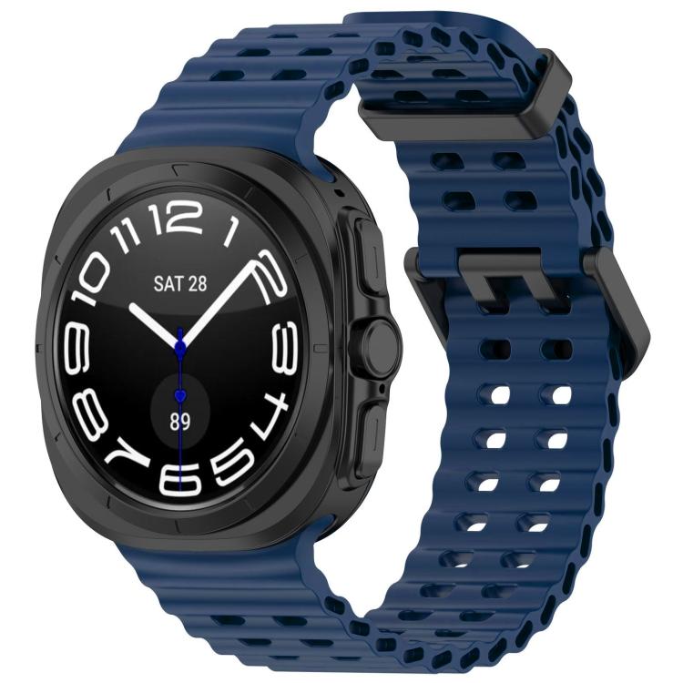 Cinturino per orologio in silicone con doppia fibbia Ocean Hole xDfind, For Samsung Galaxy Watch Ultra 47mm / Ultra 2025