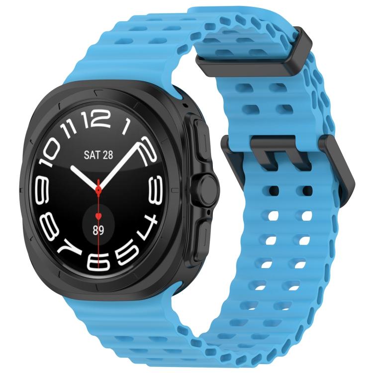Cinturino per orologio in silicone con doppia fibbia Ocean Hole xDfind, For Samsung Galaxy Watch Ultra 47mm / Ultra 2025