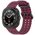 Cinturino per orologio in silicone con doppia fibbia Ocean Hole xDfind, For Samsung Galaxy Watch Ultra 47mm / Ultra 2025