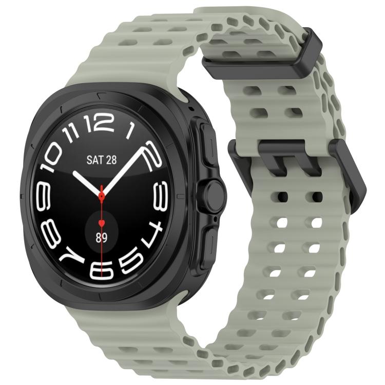 Cinturino per orologio in silicone con doppia fibbia Ocean Hole xDfind, For Samsung Galaxy Watch Ultra 47mm / Ultra 2025