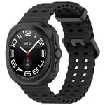 Cinturino per orologio in silicone con doppia fibbia Ocean Hole xDfind, For Samsung Galaxy Watch Ultra 47mm / Ultra 2025