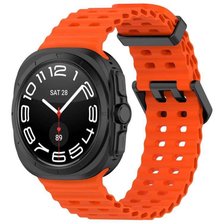 Cinturino per orologio in silicone con doppia fibbia Ocean Hole xDfind, For Samsung Galaxy Watch Ultra 47mm / Ultra 2025