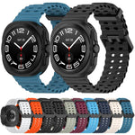 Cinturino per orologio in silicone con doppia fibbia Ocean Hole xDfind, For Samsung Galaxy Watch Ultra 47mm / Ultra 2025
