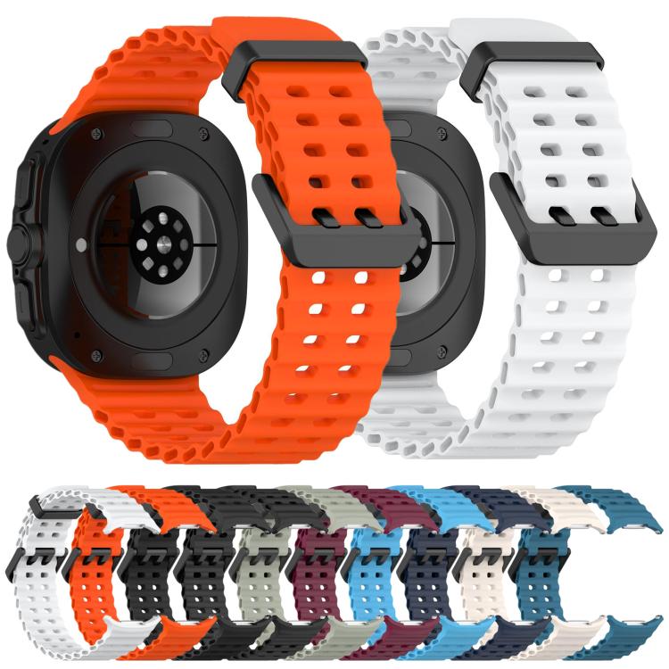 Cinturino per orologio in silicone con doppia fibbia Ocean Hole xDfind, For Samsung Galaxy Watch Ultra 47mm / Ultra 2025