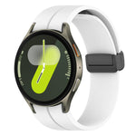 Cinturino per orologio xDfind Fold con fibbia magnetica nera in silicone, For Samsung Galaxy Watch7 / FE / 6 / 5 / 4, For Samsung Galaxy Watch6 / Watch6 Classic, For Samsung Galaxy Watch5 / Watch5 Pro, For Samsung Galaxy Watch4 / Watch4 Classic        ...