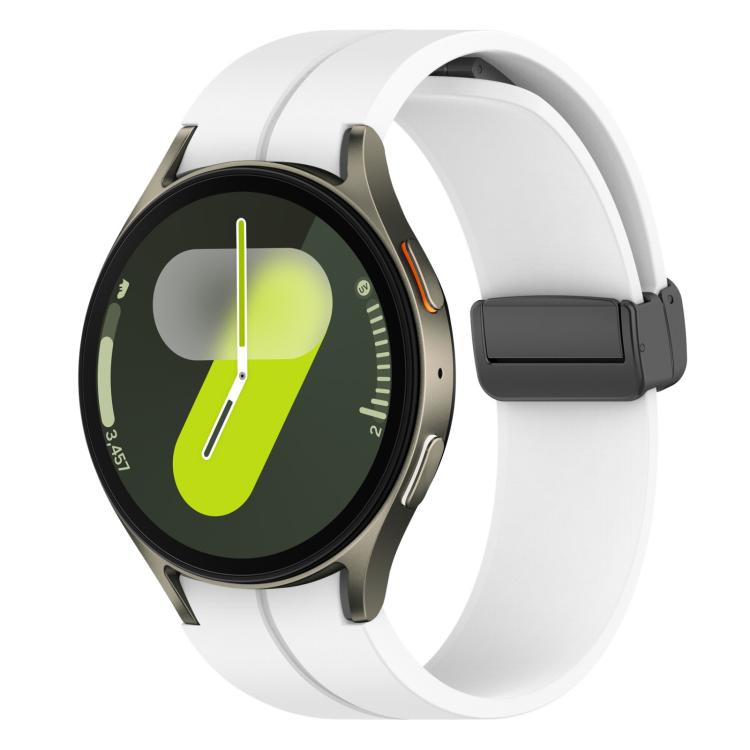 Cinturino per orologio xDfind Fold con fibbia magnetica nera in silicone, For Samsung Galaxy Watch7 / FE / 6 / 5 / 4, For Samsung Galaxy Watch6 / Watch6 Classic, For Samsung Galaxy Watch5 / Watch5 Pro, For Samsung Galaxy Watch4 / Watch4 Classic        ...