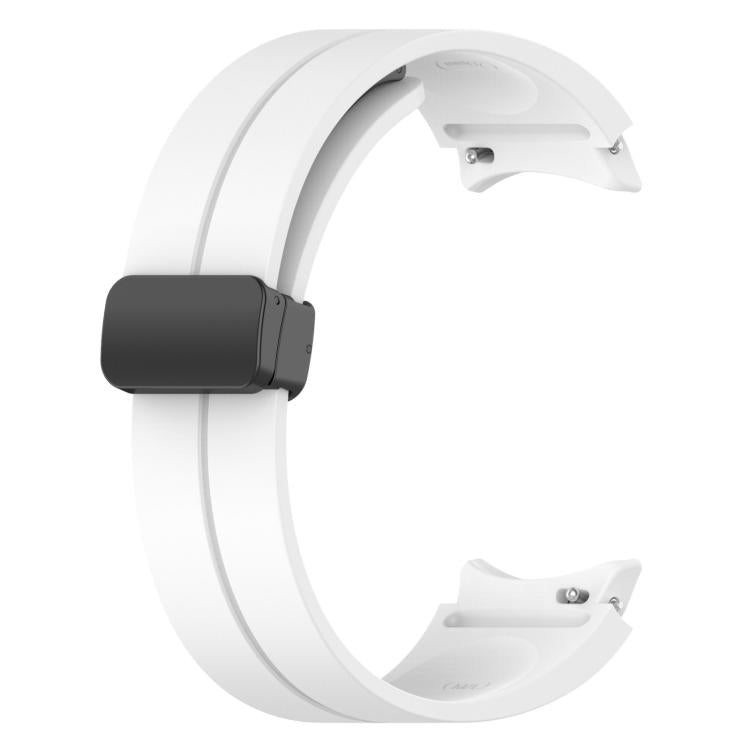 Cinturino per orologio xDfind Fold con fibbia magnetica nera in silicone, For Samsung Galaxy Watch7 / FE / 6 / 5 / 4, For Samsung Galaxy Watch6 / Watch6 Classic, For Samsung Galaxy Watch5 / Watch5 Pro, For Samsung Galaxy Watch4 / Watch4 Classic        ...