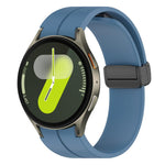 Cinturino per orologio xDfind Fold con fibbia magnetica nera in silicone, For Samsung Galaxy Watch7 / FE / 6 / 5 / 4, For Samsung Galaxy Watch6 / Watch6 Classic, For Samsung Galaxy Watch5 / Watch5 Pro, For Samsung Galaxy Watch4 / Watch4 Classic        ...