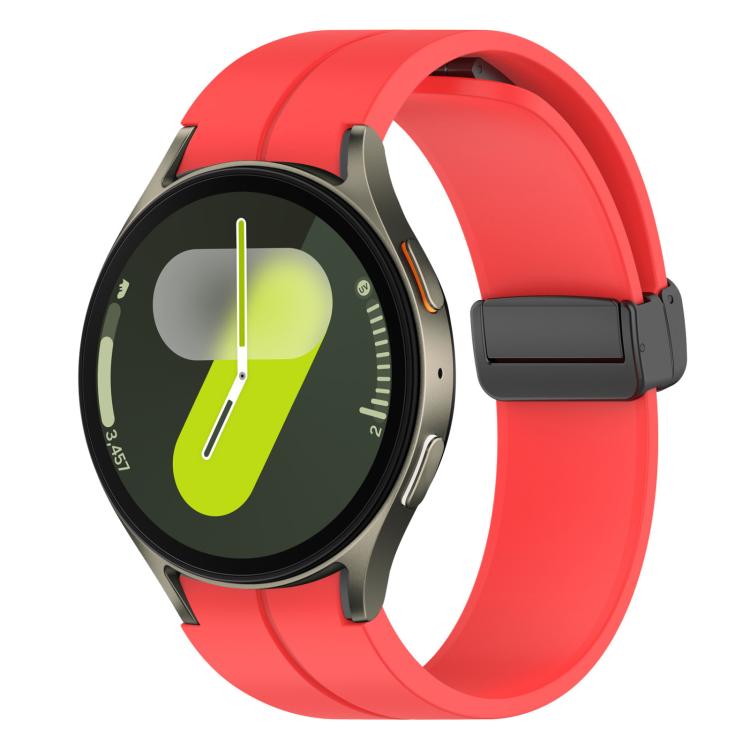Cinturino per orologio xDfind Fold con fibbia magnetica nera in silicone, For Samsung Galaxy Watch7 / FE / 6 / 5 / 4, For Samsung Galaxy Watch6 / Watch6 Classic, For Samsung Galaxy Watch5 / Watch5 Pro, For Samsung Galaxy Watch4 / Watch4 Classic        ...