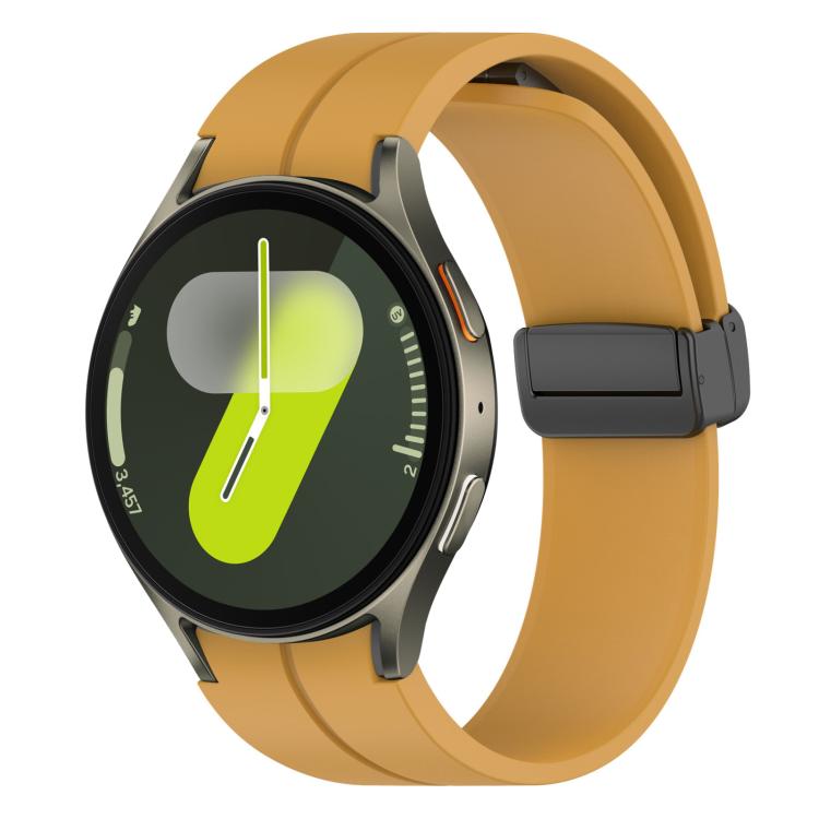Cinturino per orologio xDfind Fold con fibbia magnetica nera in silicone, For Samsung Galaxy Watch7 / FE / 6 / 5 / 4, For Samsung Galaxy Watch6 / Watch6 Classic, For Samsung Galaxy Watch5 / Watch5 Pro, For Samsung Galaxy Watch4 / Watch4 Classic        ...