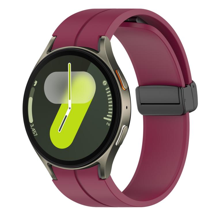 Cinturino per orologio xDfind Fold con fibbia magnetica nera in silicone, For Samsung Galaxy Watch7 / FE / 6 / 5 / 4, For Samsung Galaxy Watch6 / Watch6 Classic, For Samsung Galaxy Watch5 / Watch5 Pro, For Samsung Galaxy Watch4 / Watch4 Classic        ...