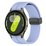 Cinturino per orologio xDfind Fold con fibbia magnetica nera in silicone, For Samsung Galaxy Watch7 / FE / 6 / 5 / 4, For Samsung Galaxy Watch6 / Watch6 Classic, For Samsung Galaxy Watch5 / Watch5 Pro, For Samsung Galaxy Watch4 / Watch4 Classic        ...