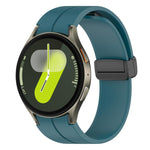 Cinturino per orologio xDfind Fold con fibbia magnetica nera in silicone, For Samsung Galaxy Watch7 / FE / 6 / 5 / 4, For Samsung Galaxy Watch6 / Watch6 Classic, For Samsung Galaxy Watch5 / Watch5 Pro, For Samsung Galaxy Watch4 / Watch4 Classic        ...