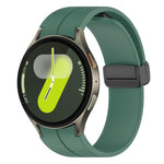Cinturino per orologio xDfind Fold con fibbia magnetica nera in silicone, For Samsung Galaxy Watch7 / FE / 6 / 5 / 4, For Samsung Galaxy Watch6 / Watch6 Classic, For Samsung Galaxy Watch5 / Watch5 Pro, For Samsung Galaxy Watch4 / Watch4 Classic        ...