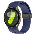 Cinturino per orologio xDfind Fold con fibbia magnetica nera in silicone, For Samsung Galaxy Watch7 / FE / 6 / 5 / 4, For Samsung Galaxy Watch6 / Watch6 Classic, For Samsung Galaxy Watch5 / Watch5 Pro, For Samsung Galaxy Watch4 / Watch4 Classic        ...