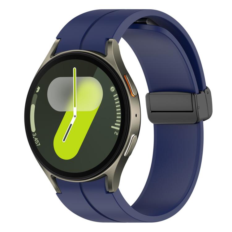 Cinturino per orologio xDfind Fold con fibbia magnetica nera in silicone, For Samsung Galaxy Watch7 / FE / 6 / 5 / 4, For Samsung Galaxy Watch6 / Watch6 Classic, For Samsung Galaxy Watch5 / Watch5 Pro, For Samsung Galaxy Watch4 / Watch4 Classic        ...