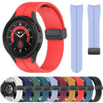 Cinturino per orologio xDfind Fold con fibbia magnetica nera in silicone, For Samsung Galaxy Watch7 / FE / 6 / 5 / 4, For Samsung Galaxy Watch6 / Watch6 Classic, For Samsung Galaxy Watch5 / Watch5 Pro, For Samsung Galaxy Watch4 / Watch4 Classic        ...
