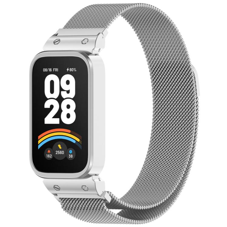 Cornice per orologio xDfind con cinturino magnetico in metallo integrato., For Xiaomi Band 10 Pro/9 Pro/Redmi Watch 6/5/4, For Redmi Watch 5 / Watch 4, For Redmi Band 3 / Xiaomi Smart Band 9 Active, For Redmi Band 2 / Xiaomi Smart Band 8 Active