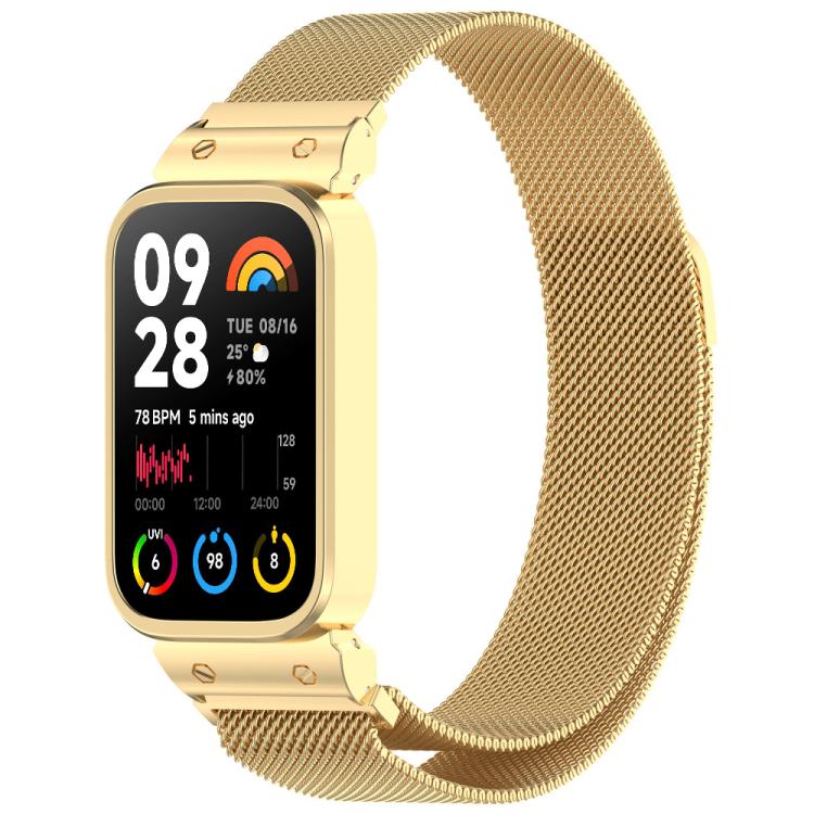 Cornice per orologio xDfind con cinturino magnetico in metallo integrato., For Xiaomi Band 10 Pro/9 Pro/Redmi Watch 6/5/4, For Redmi Watch 5 / Watch 4, For Redmi Band 3 / Xiaomi Smart Band 9 Active, For Redmi Band 2 / Xiaomi Smart Band 8 Active