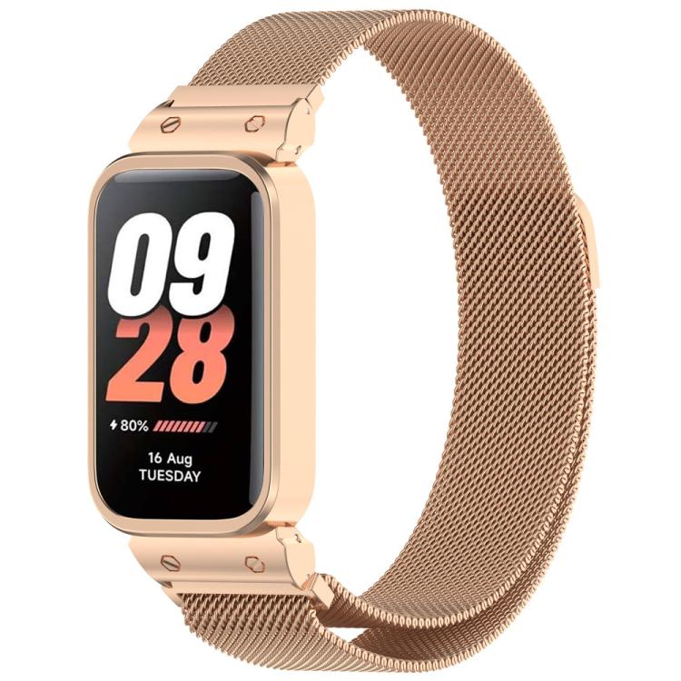 Cornice per orologio xDfind con cinturino magnetico in metallo integrato., For Xiaomi Band 10 Pro/9 Pro/Redmi Watch 6/5/4, For Redmi Watch 5 / Watch 4, For Redmi Band 3 / Xiaomi Smart Band 9 Active, For Redmi Band 2 / Xiaomi Smart Band 8 Active