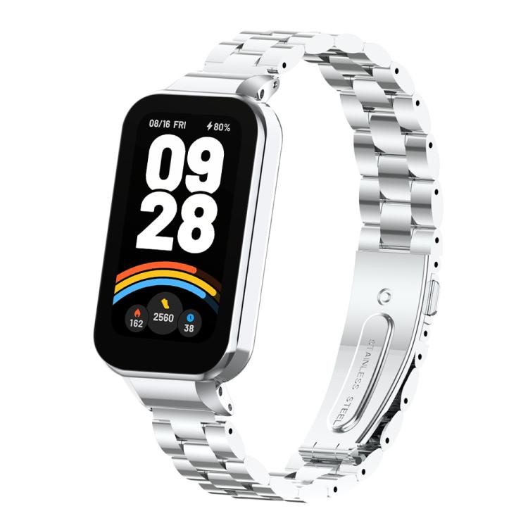 Cinturino in metallo con tre perline integrate per orologio xDfind, For Xiaomi Band 10 Pro/9 Pro/Redmi Watch 6/5/4, For Redmi Watch 5, For Redmi Band 3 / Xiaomi Smart Band 9 Active, For Redmi Watch 4, For Redmi Band 2 / Xiaomi Smart Band 8 Active      ...