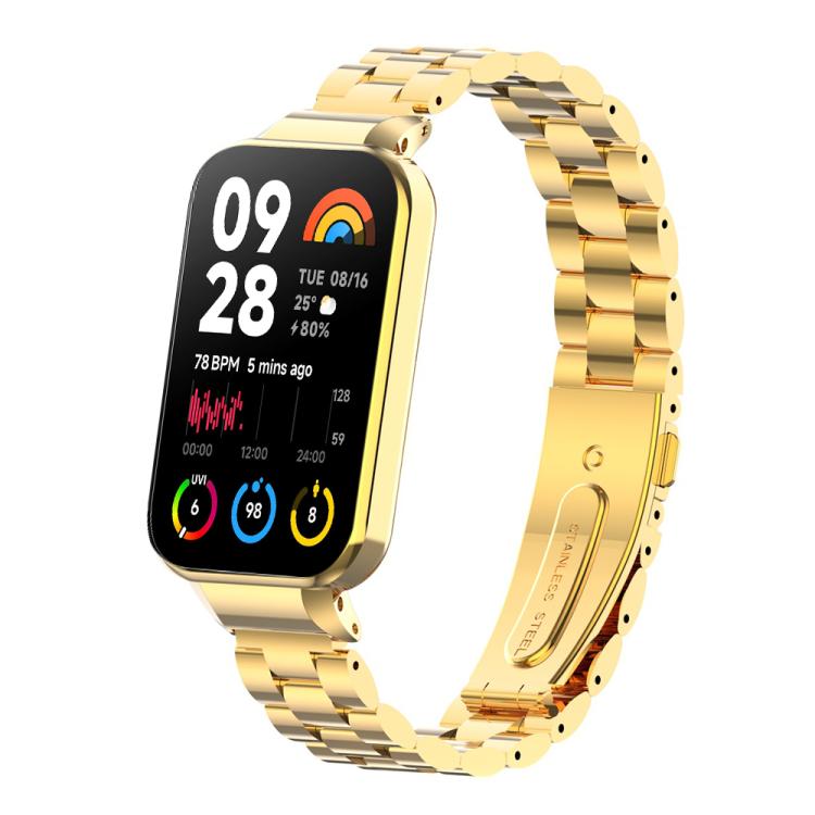 Cinturino in metallo con tre perline integrate per orologio xDfind, For Xiaomi Band 10 Pro/9 Pro/Redmi Watch 6/5/4, For Redmi Watch 5, For Redmi Band 3 / Xiaomi Smart Band 9 Active, For Redmi Watch 4, For Redmi Band 2 / Xiaomi Smart Band 8 Active      ...