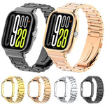 Cinturino in metallo con tre perline integrate per orologio xDfind, For Xiaomi Band 10 Pro/9 Pro/Redmi Watch 6/5/4, For Redmi Watch 5, For Redmi Band 3 / Xiaomi Smart Band 9 Active, For Redmi Watch 4, For Redmi Band 2 / Xiaomi Smart Band 8 Active      ...