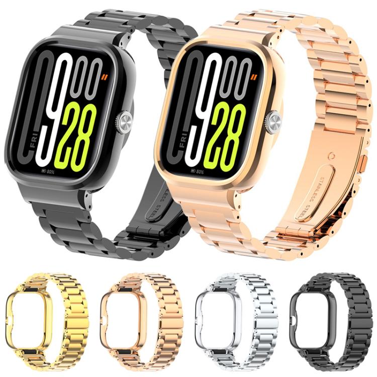 Cinturino in metallo con tre perline integrate per orologio xDfind, For Xiaomi Band 10 Pro/9 Pro/Redmi Watch 6/5/4, For Redmi Watch 5, For Redmi Band 3 / Xiaomi Smart Band 9 Active, For Redmi Watch 4, For Redmi Band 2 / Xiaomi Smart Band 8 Active      ...